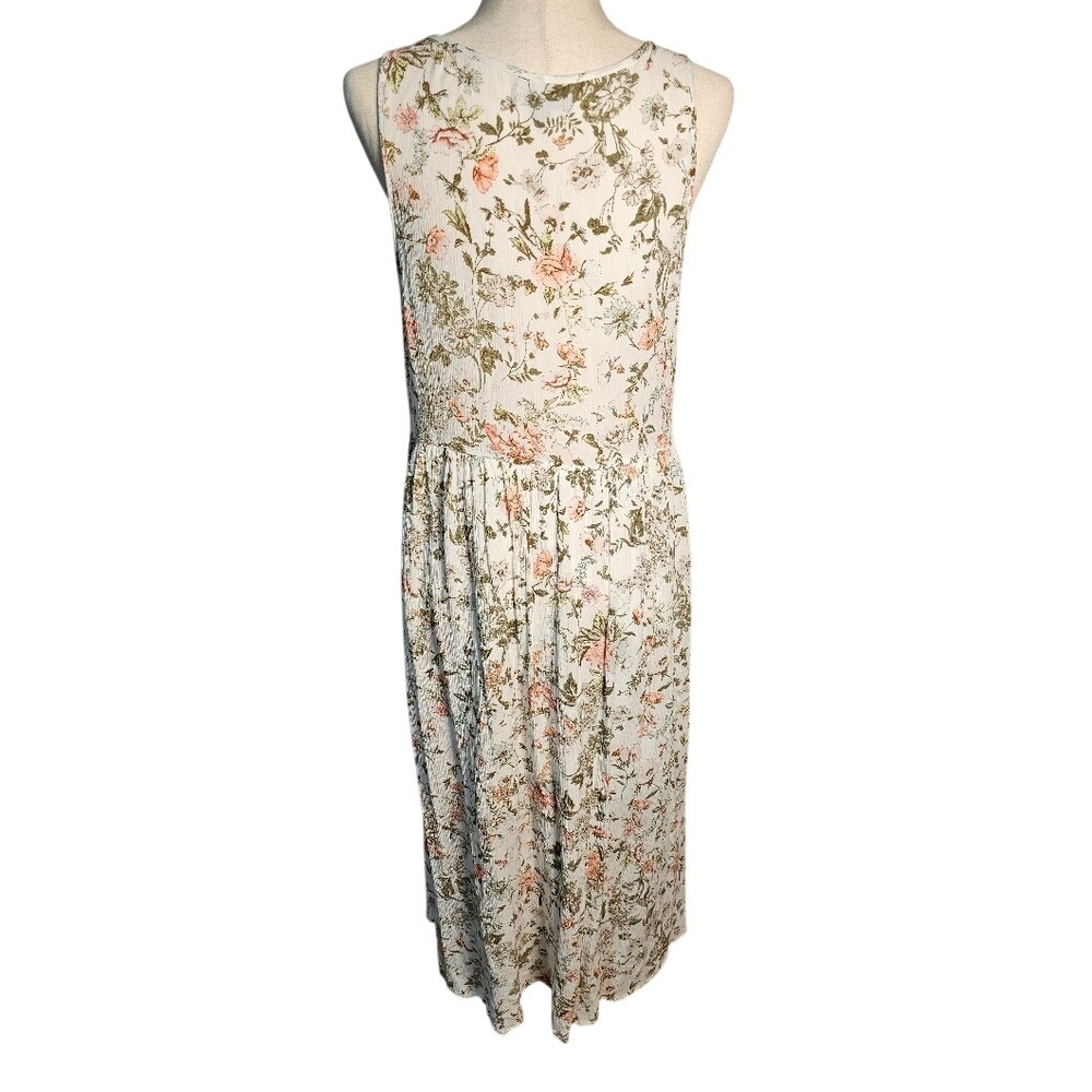 Frye White Floral Sleeveless Tank Midi Dress Size Large
